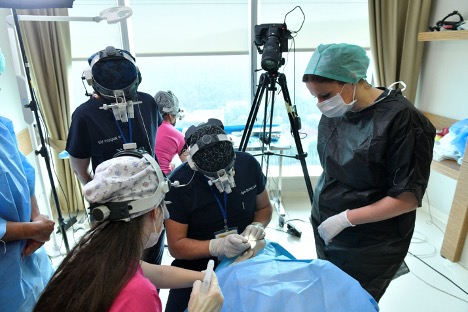 Hair transplant training course participants in the HLC clinic, Ankara
