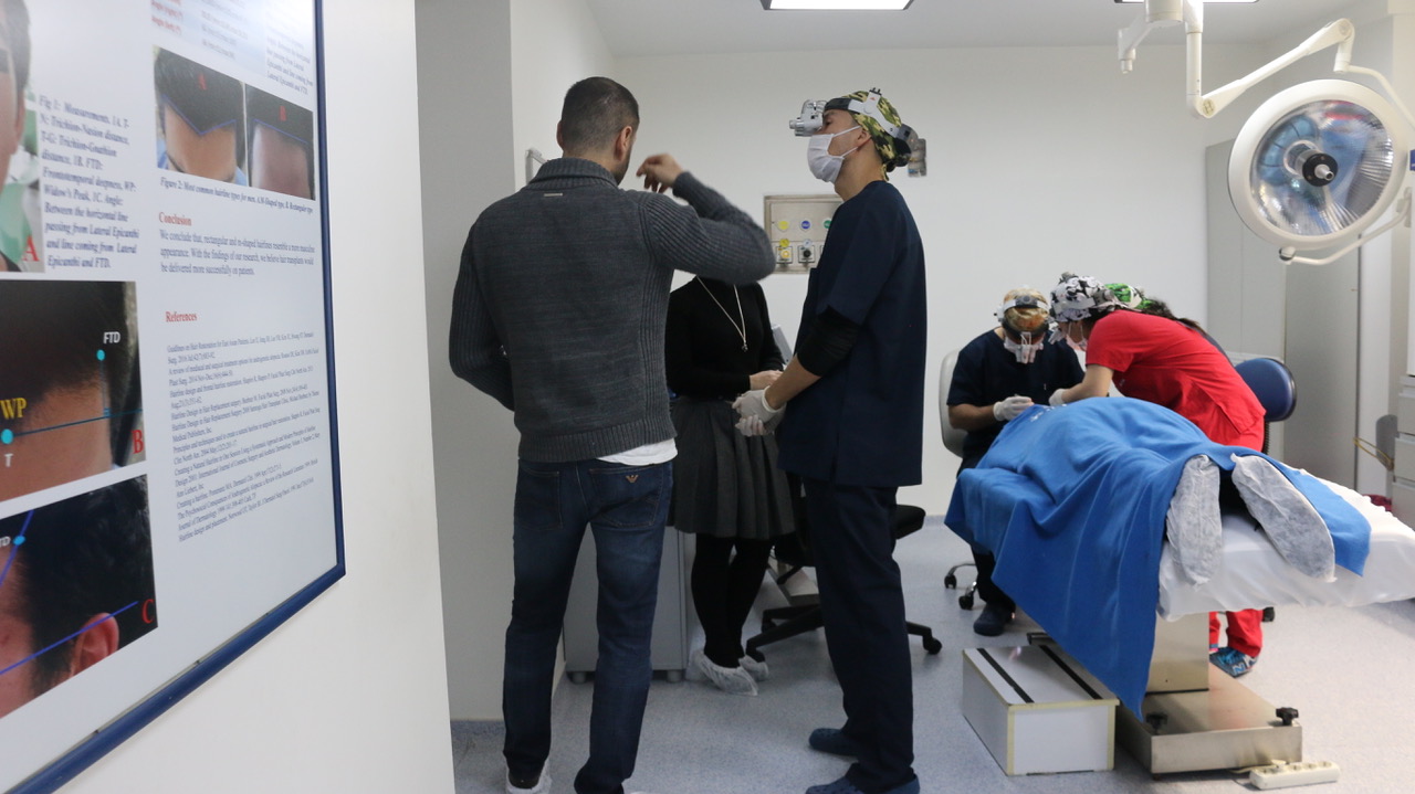 The first FUE Hair Transplant training of 2018 Dr. Aamir and Dr. Madi